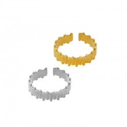 Stainless Steel 304 Finger Ring with Bars 6mm