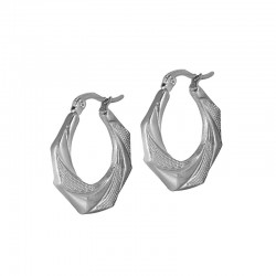 Stainless Steel 304 Earring Hoop Octagon 25x24mm/3.1mm