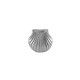 Perla in Acciaio Inossidabile 316 a Forma di Conchiglia 9X9.5 mm Ø1.4 mm