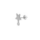 Boucle D'Oreille Étoile en Acier Inoxydable 304 avec Boucle 8 x 10 mm