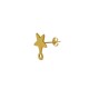 Orecchino a Stella in Acciaio Inossidabile 304 con Anello 8X10 mm