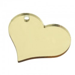 Plexi Acrylic Pendant Heart 37x32mm