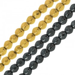Αιματίτης Χάντρα Πολυεδρική 4mm (Ø1.1mm) (~100τμχ)