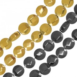 Αιματίτης Χάντρα Επίπεδη Πολυεδρική 8mm (Ø1.1mm) (~47τμχ)