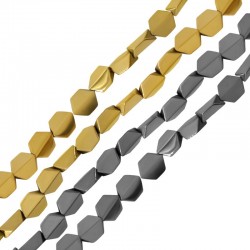 Hematite Bead Cone Hexagon 4mm/2mm (Ø0.8mm) (~85pcs)