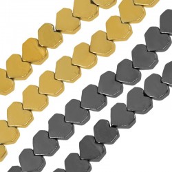 Hematite Slider Heart Flat 8x7.9mm (Ø1.1mm) (~61pcs)