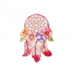 Wooden Pendant Dreamcatcher 51x75mm