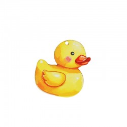 Wooden Pendant Duck 54x60mm