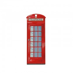 Wooden Pendant Phone Booth 31x80mm
