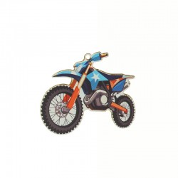 Wooden Pendant Motorcycle 62x48mm