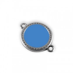 Zamak Connector w/ Enamel Round 18mm w/ 2 Rings