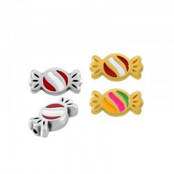 Zamak Slider Candy w/ Enamel 12.4x6.5mm (Ø1.1mm)