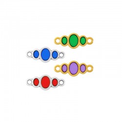 Zamak Connector Oval w/ Enamel 12x7mm