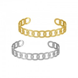 Stainless Steel 304 Bracelet w/ Oval Circles 67x10.3mm