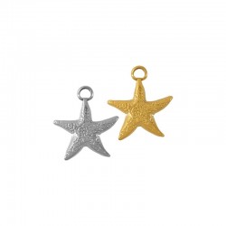 Stainless Steel 304 Charm Starfish 14x13mm