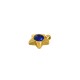 Stainless Steel 316 Charm Star with Blue Crystal 8mm
