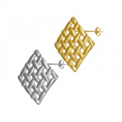 Stainless Steel 304 Earring Rhombus w/ Loop 20mm