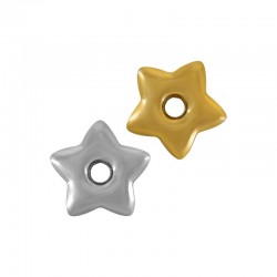 Breloque Étoile en Acier Inoxydable 304 19 Mm/4.5 mm Ø3.5 mm