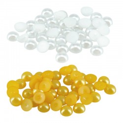Perle ABS Cabochon à dos plat Ronde 6 mm