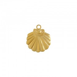 Stainless Steel 304 Charm Shell 18x19mm