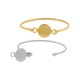 Brass Adjustable Bracelet ECO Base with Round Settings 68x57mm