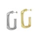 Brass Earring Hoop Square 35mm