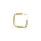 Brass Earring Hoop Square 35mm