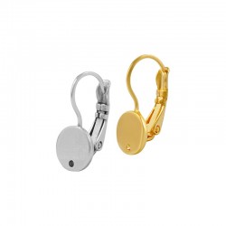Brass Earring Round w/ Loop 11x19mm