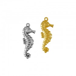Brass Pendant Seahorse 9x27mm