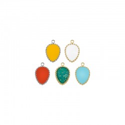Stainless Steel 304 Charm Drop w/ Enamel 7mm
