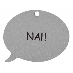 Wooden Pendant Speech Bubble “ΝΑΙ!” 50x39mm