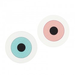 Wooden Round w/ Evil Eye 35mm