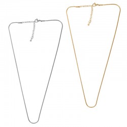 Stainless Steel 304 Necklace Chain Snake w/Clasp 42cm/1.3mm