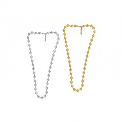 Stainless Steel 304 Necklace Chain w/ Beads & Clasp 6mm
