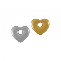Stainless Steel 304 Charm Heart 18x16mm/4.5mm (Ø3.5mm)