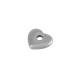 Stainless Steel 304 Charm Heart 18x16mm/4.5mm Ø3.5mm