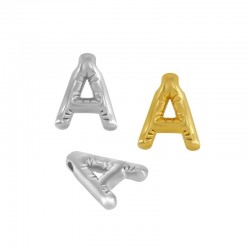Stainless Steel 304 Charm Letter "A" 22mm (Ø~2mm)