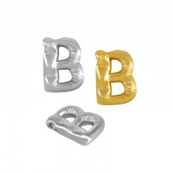 Stainless Steel 304 Pendant Letter "B" 22mm Ø~2mm