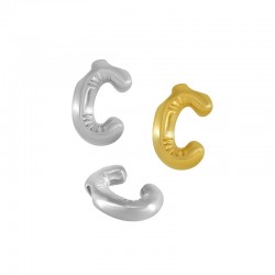 Pendentif Lettre « C » en Acier Inoxydable 304 22 mm Ø~2 mm