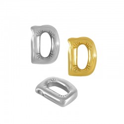 Stainless Steel 304 Charm Letter "D" 22mm (Ø~2mm)