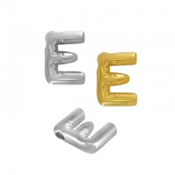 Stainless Steel 304 Charm Letter "E" 22mm (Ø~2mm)