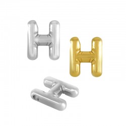 Stainless Steel 304 Pendant Letter "H" 22mm Ø~2mm