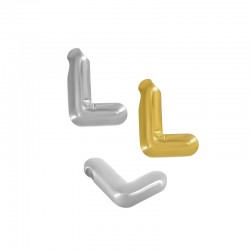 Stainless Steel 304 Pendant Letter "L" 22mm Ø~2mm