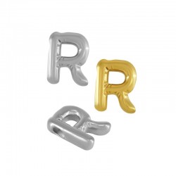 Stainless Steel 304 Pendant Letter "R" 22mm Ø~2mm