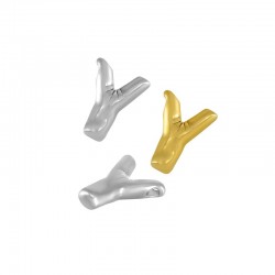 Stainless Steel 304 Charm Letter "Y" 22mm (Ø~2mm)