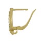 Orecchini a Cerchio in Ottone con Anello e Zircone 17X11 mm