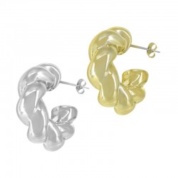 Acrylic Earring Twisted Hoop 27x23mm