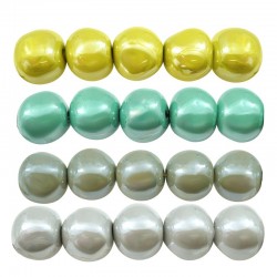 Ceramic Bead Round w/ Enamel (~35mm) (Ø~5mm)
