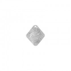 Brass Charm Rhombus Hammered 17x19mm