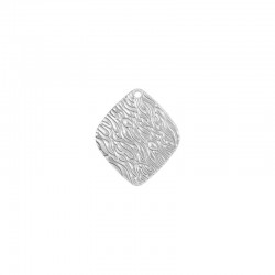 Brass Charm Rhombus Hammered 19x22mm